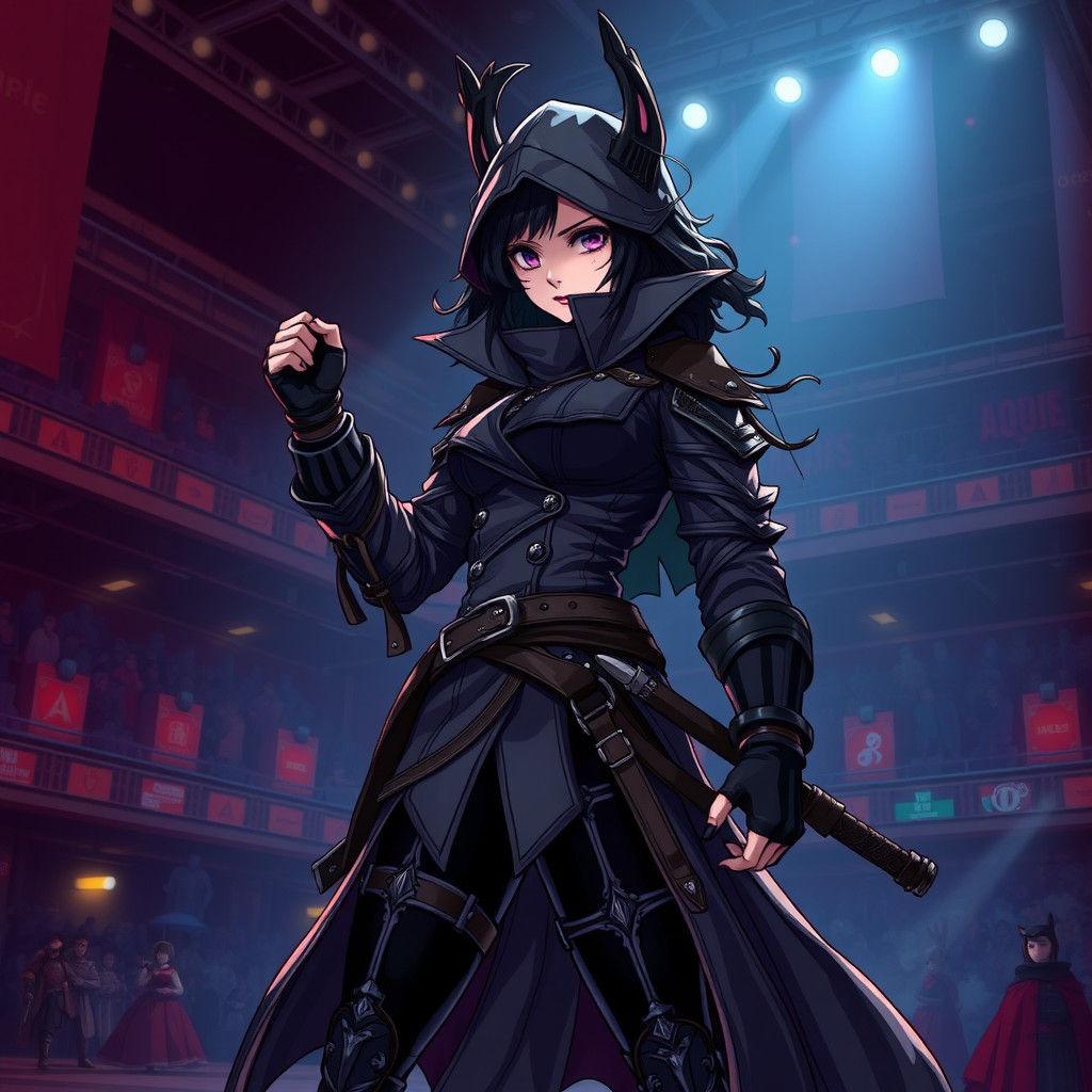 Romanian Girl Warrior in Gothic Vampire Hunter Attire