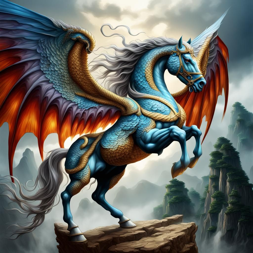 Longma: Winged Dragon Horse in Chinese Mythology
