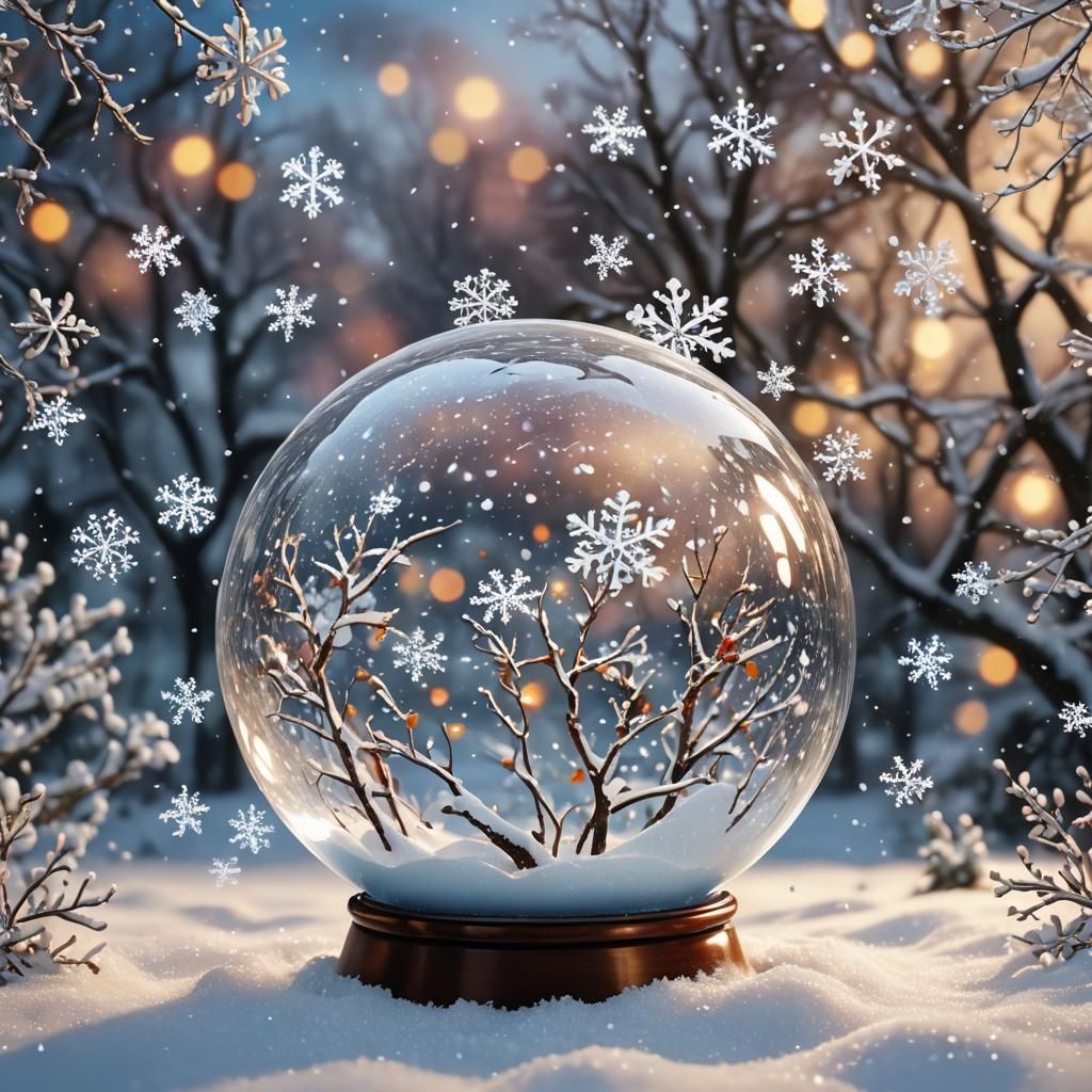 Enchanting Snowfall in Anime Style