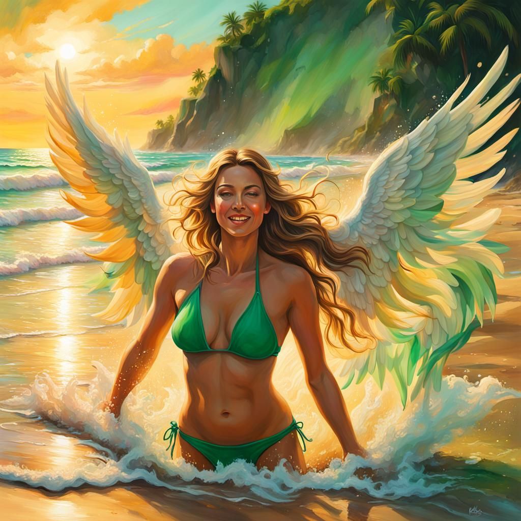 Radiant Angel Performs Miracles: Splash Art Style