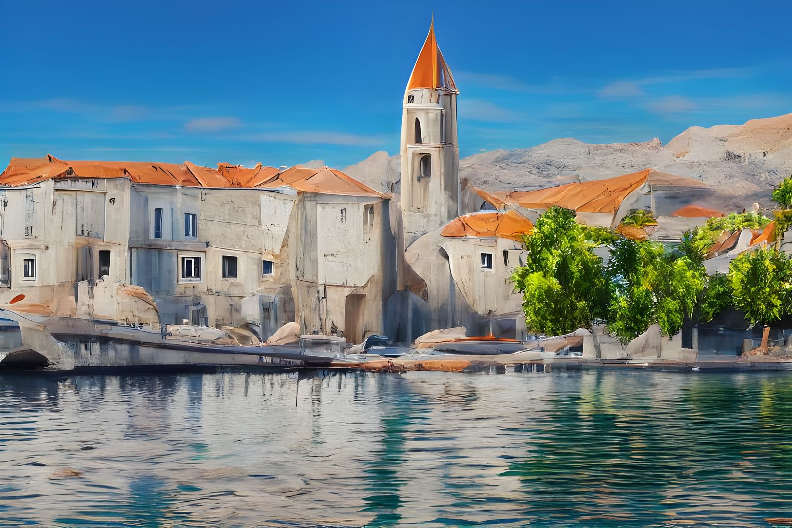 Beautiful Photorealistic Mediterranean Landscape in 16K Reso...