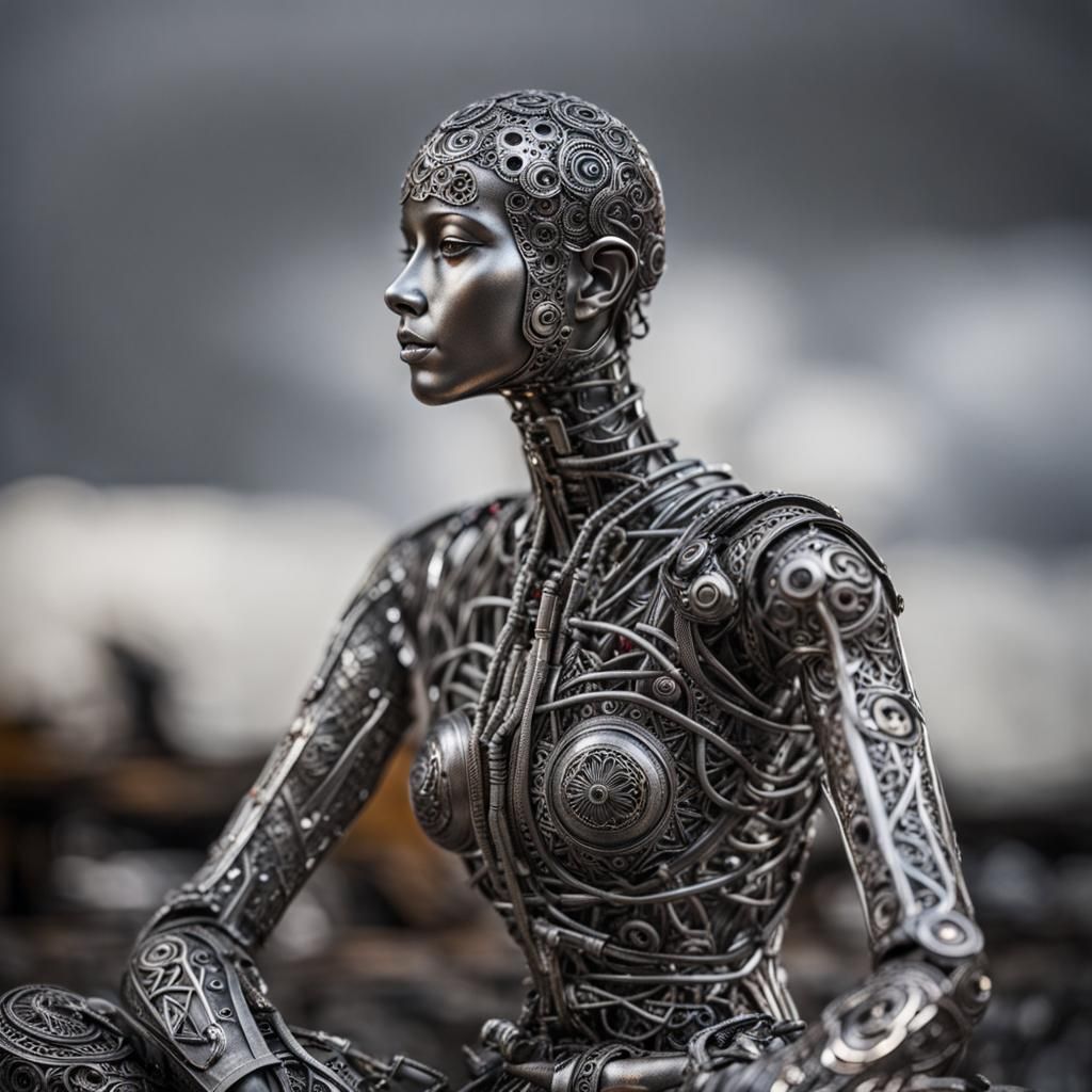 Steel Harmony: A Recycled Metal Sculpture