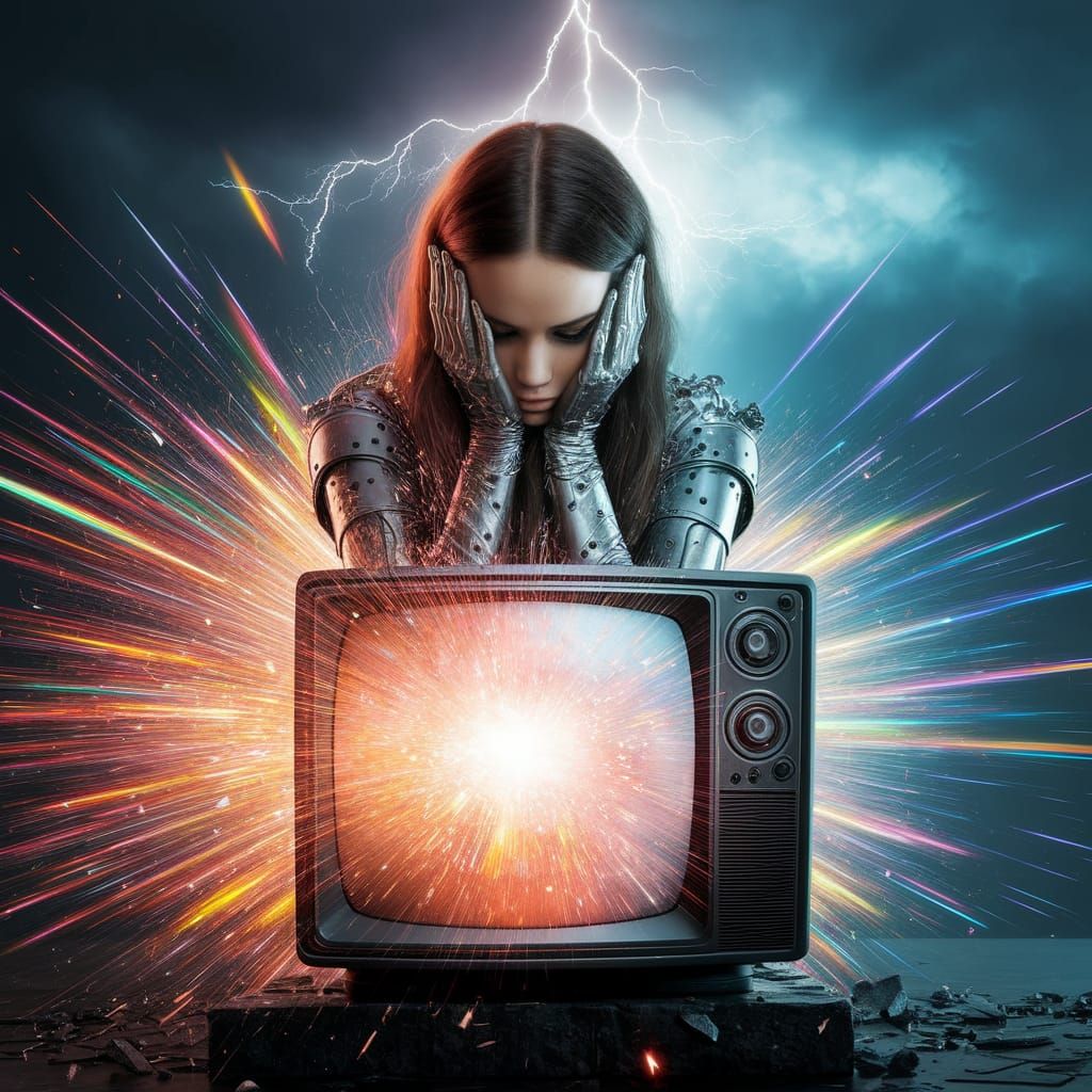 Jennifer Lawrence in Cyberpunk Metal Chaos