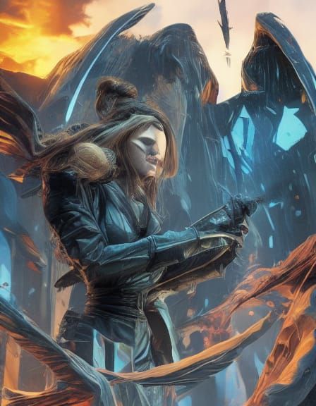 Vibrant Fantasy Landscape Generated by AI