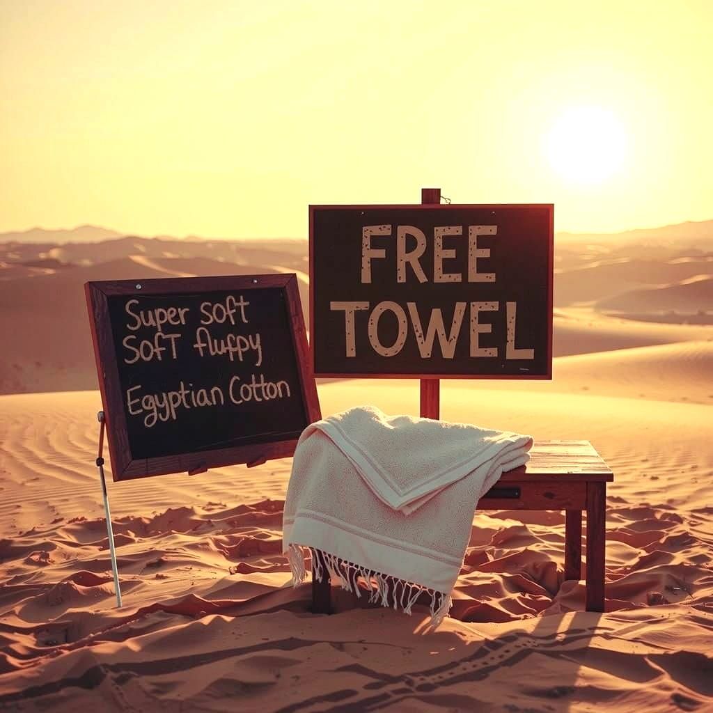 Free Towel in the Desert