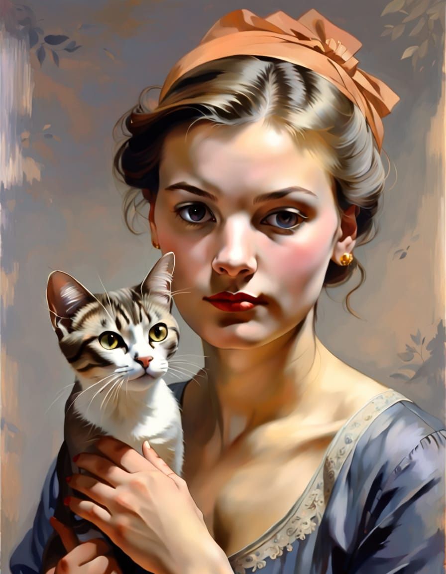 Berthe Morisot-Inspired Woman in Warm, Golden Glow