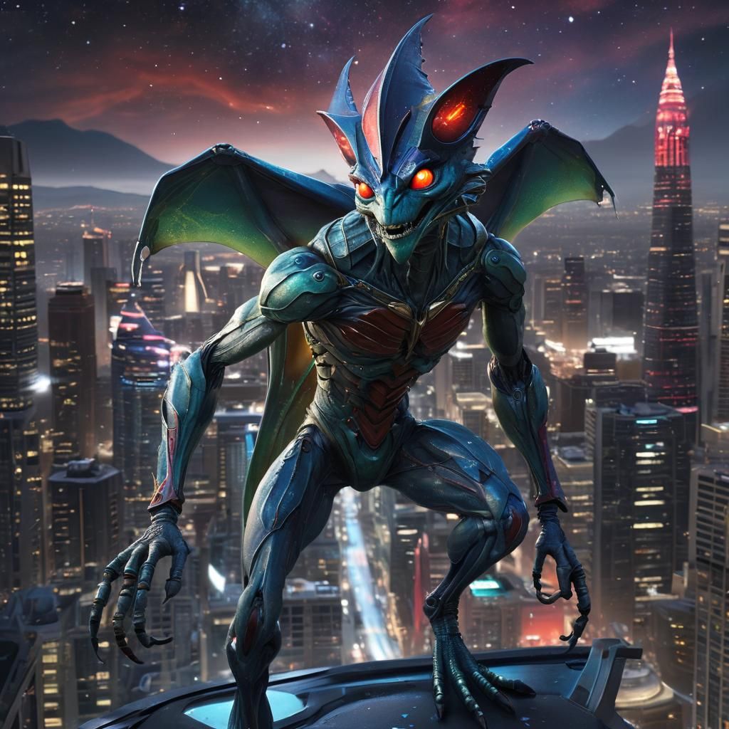 Wanted: Zorak the Merciless in Hyperrealistic Splash Art