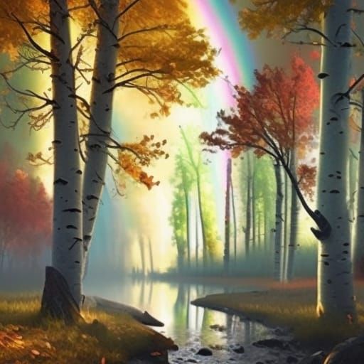 High Gothic Aspen Parkland with Autumn Rainbow