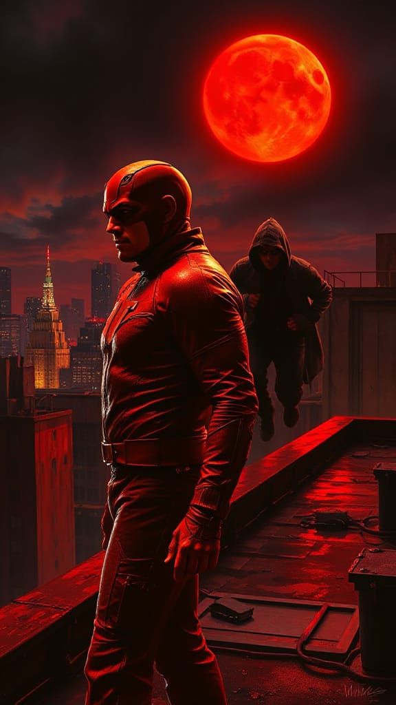 Ethereal Daredevil in Crimson Splendor