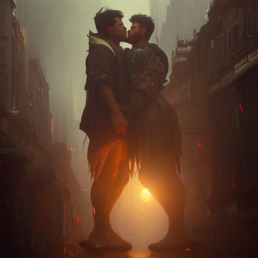 Men Kissing: A Dark Fantasy Masterpiece