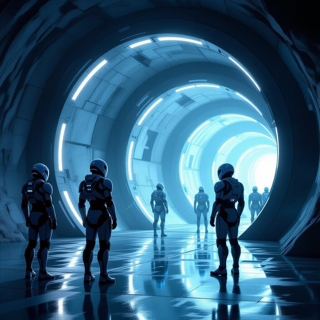 Futuristic Underground Military Base Entrance