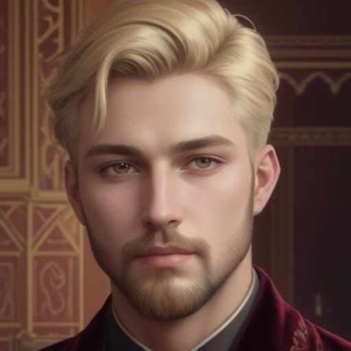 Elegant Young Noble in Ancient Persian Palace