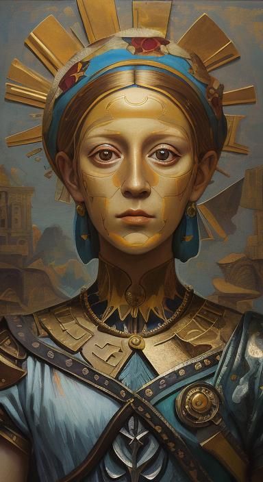 Renaissance Vorticism Painting in Digital Art Style