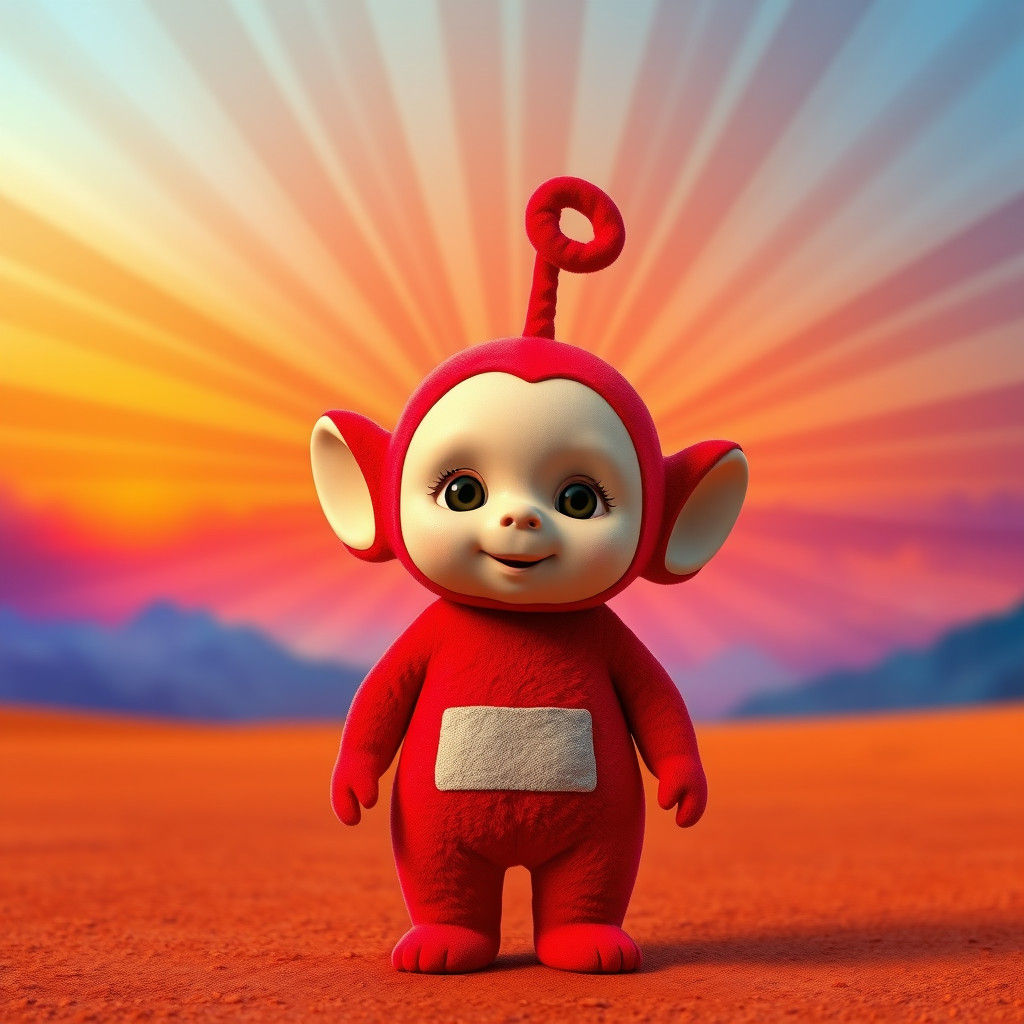Po the Teletubby in Vibrant 3D Digital Art