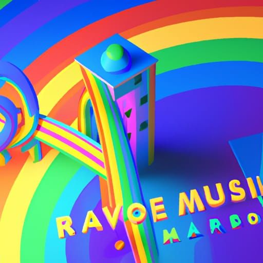 Rainbow Museum: Pixar-Style 3D Digital Art