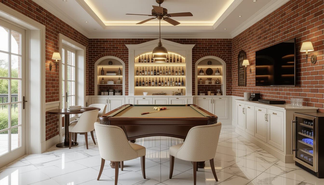 Victorian Billiards Room with Modern Amenities
