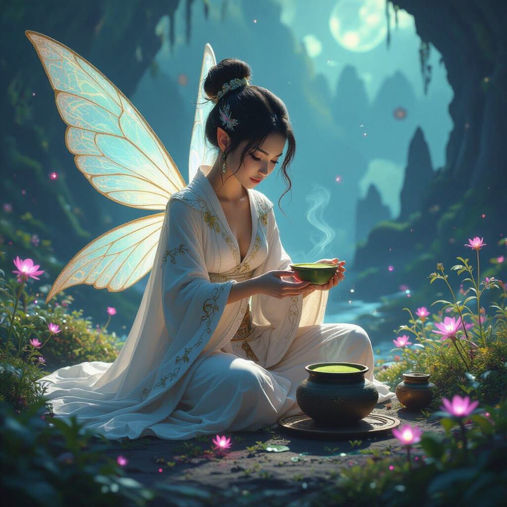 Ethereal Matcha Fairy on Alien Planet