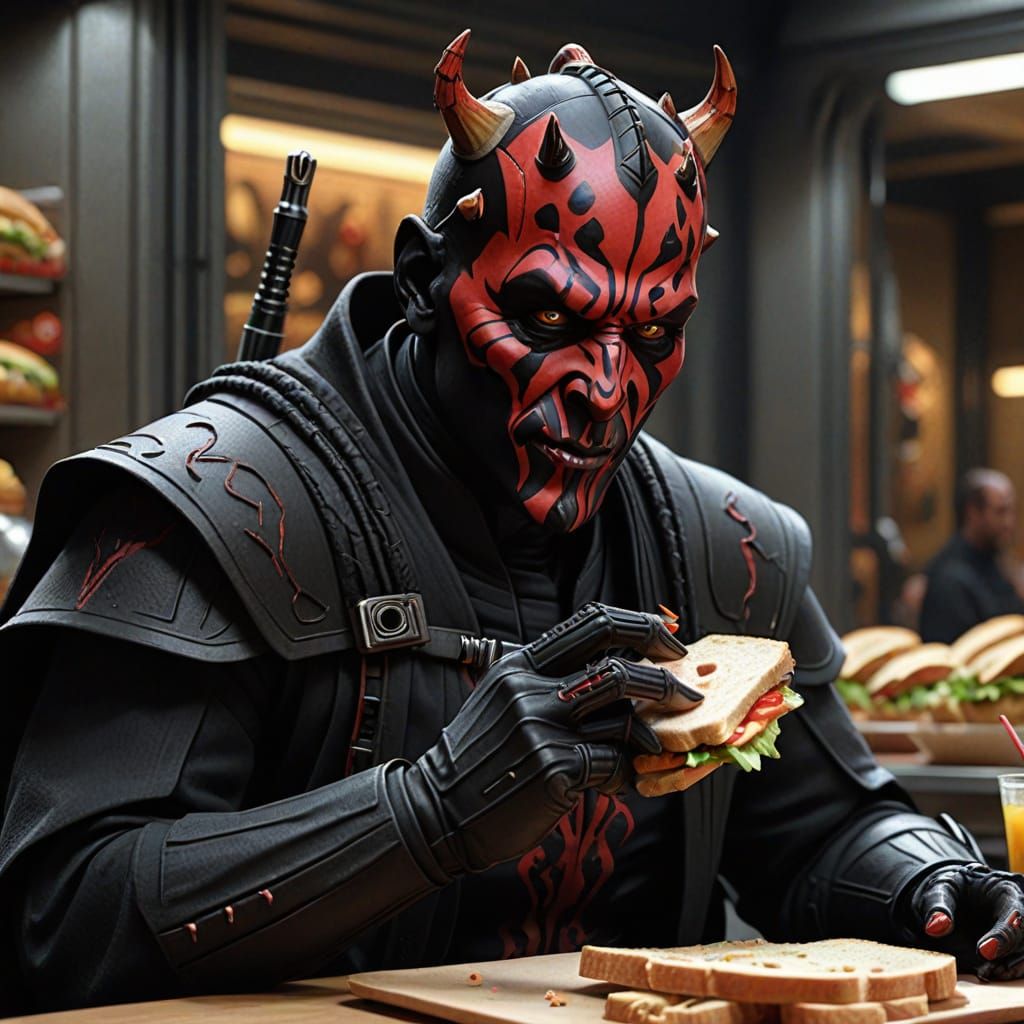 Darth Maul Savoring a Savory Delight