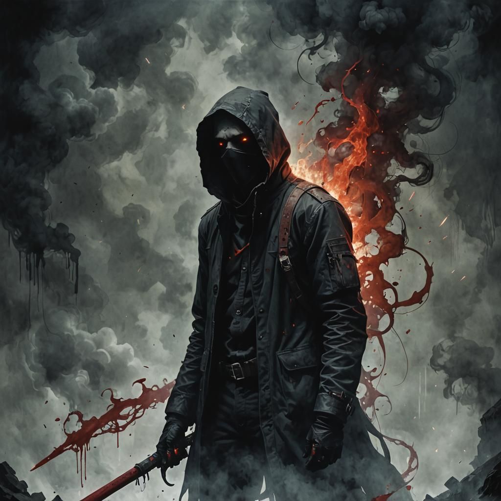 Eerie Bloodthirsty Shadow in Liminal Space