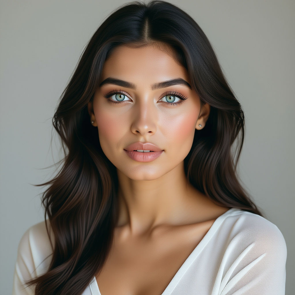 Elegant Portrait of Confident Indian Influencer