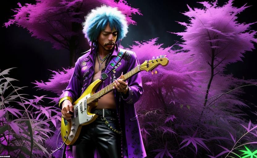 Psychedelic Concept Art Inspired by Jimi Hendrix