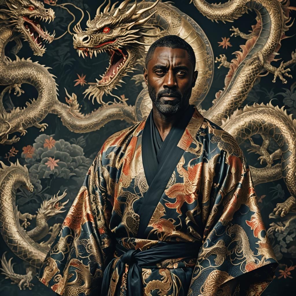 Idris Elba in Dragon Kimono: Cinematic Film Still