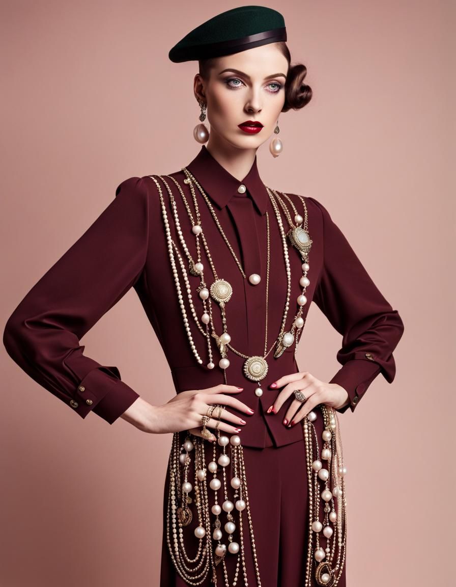 1920s Retro Fashion Featuring Non-Binary Model