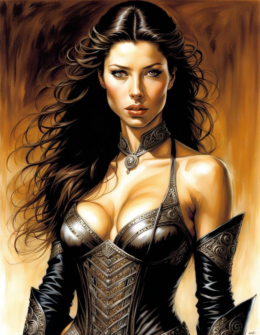 Portrait of Jessica Biel in Luis Royo Style