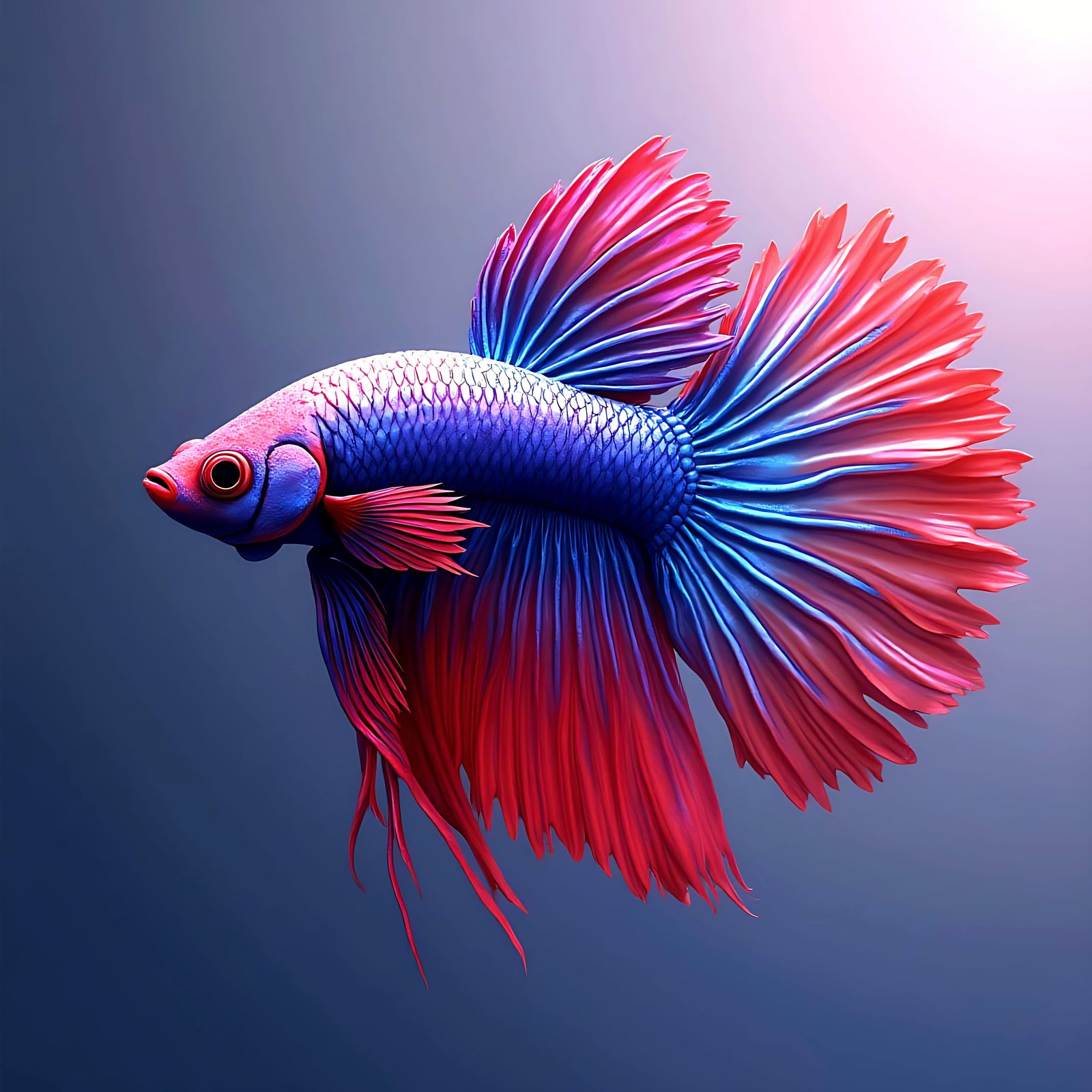 Iridescent Scales: A Vibrant Betta Fish Close-Up