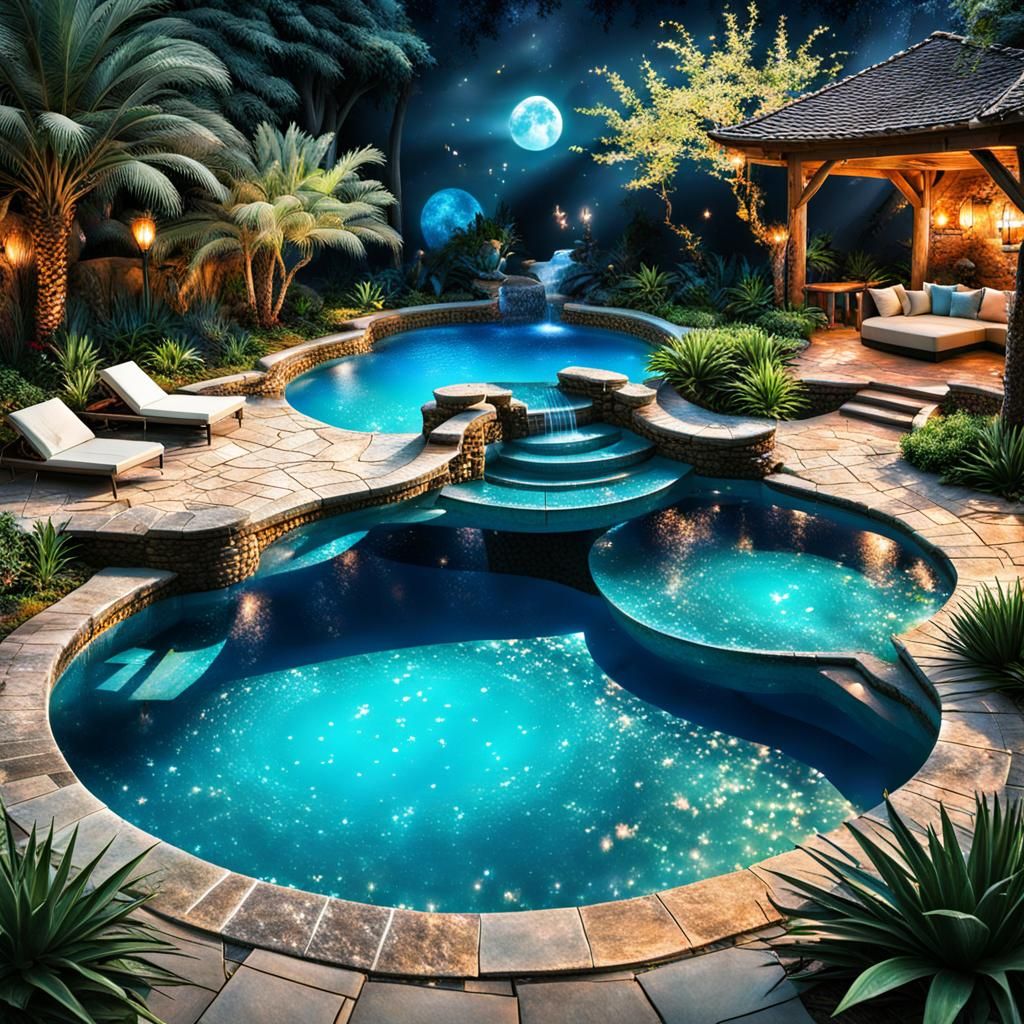 AI Interpretation of a Magical Pool