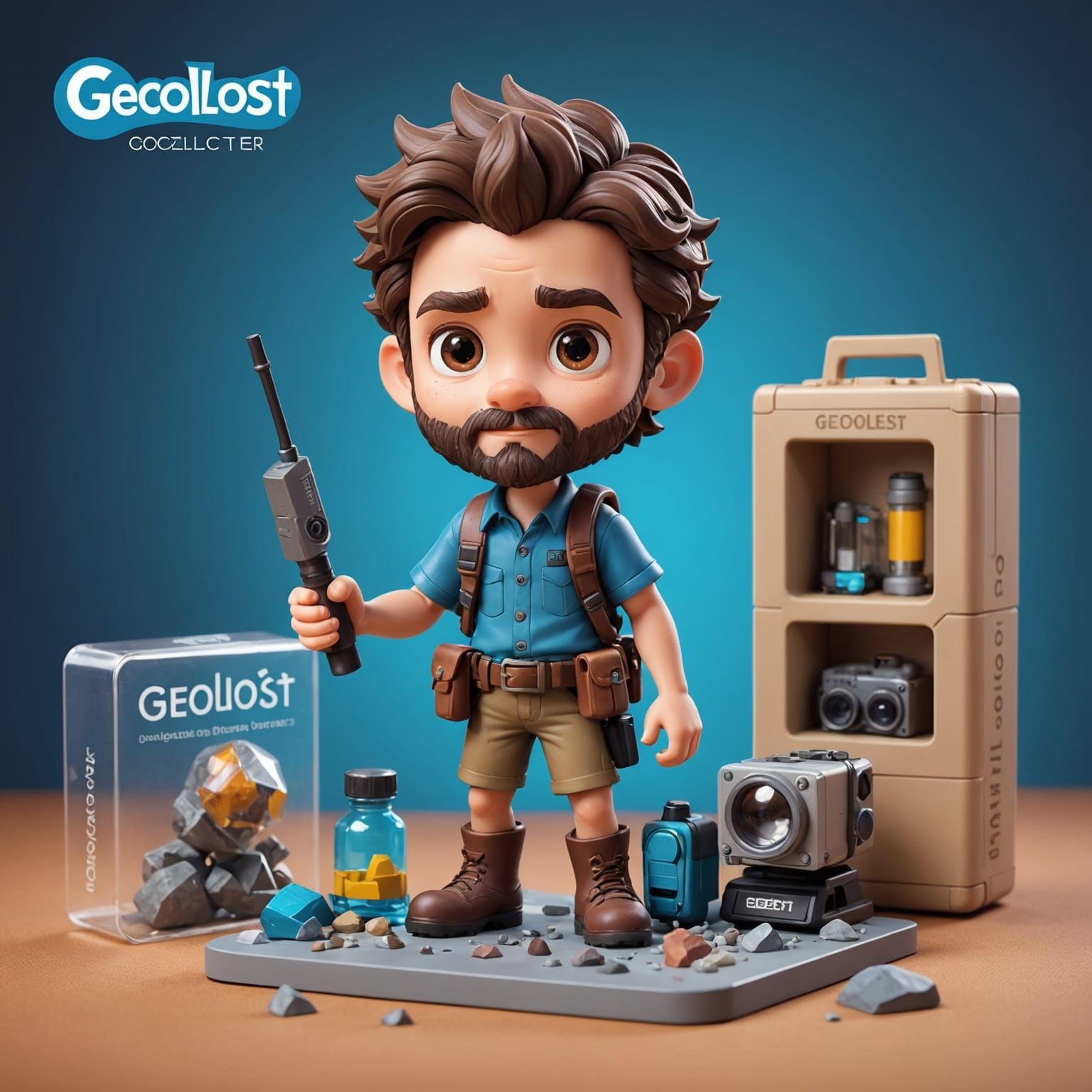 Chibi Geologist Ready for Adventure