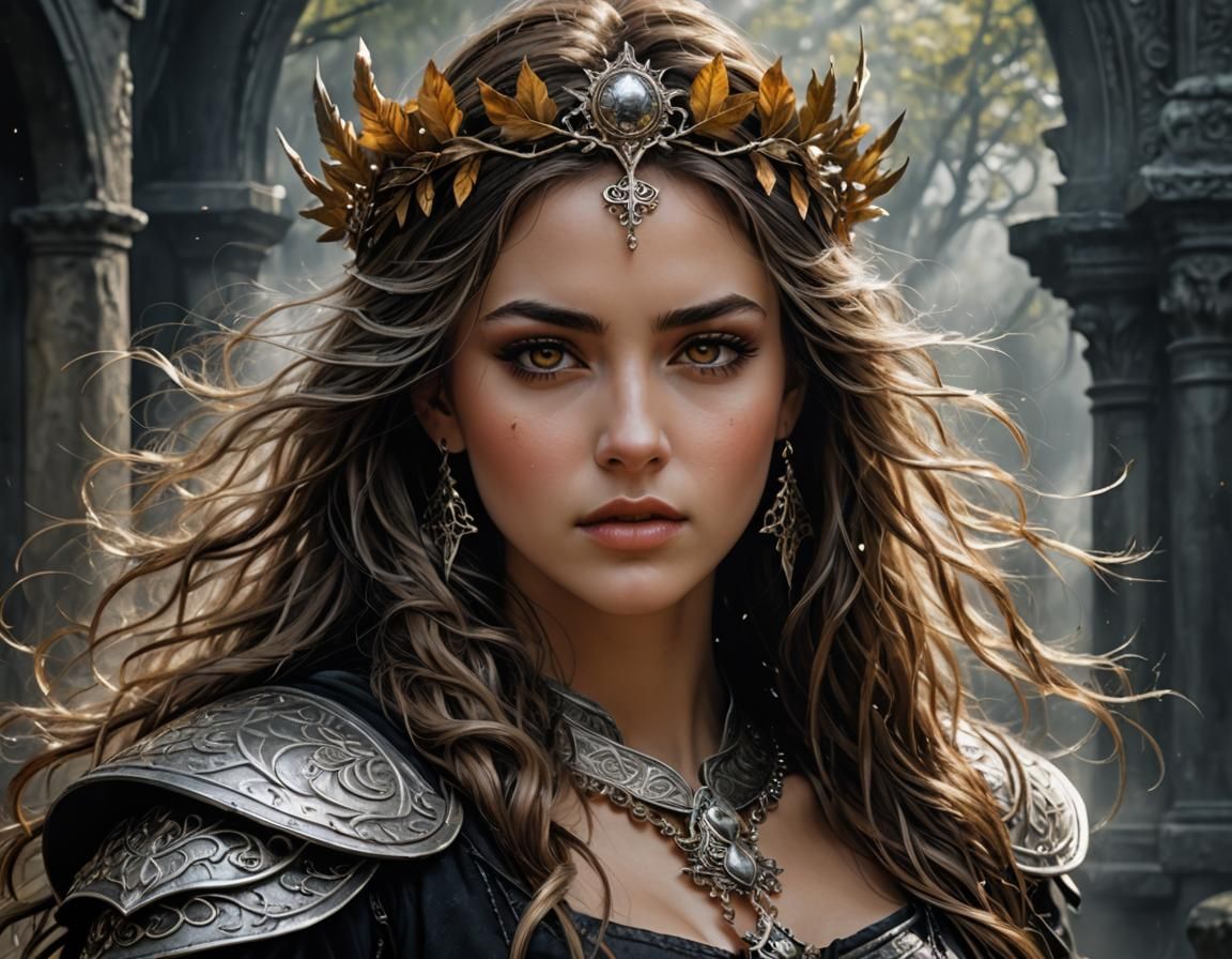 Teenage Girl Portrait in Luis Royo Style