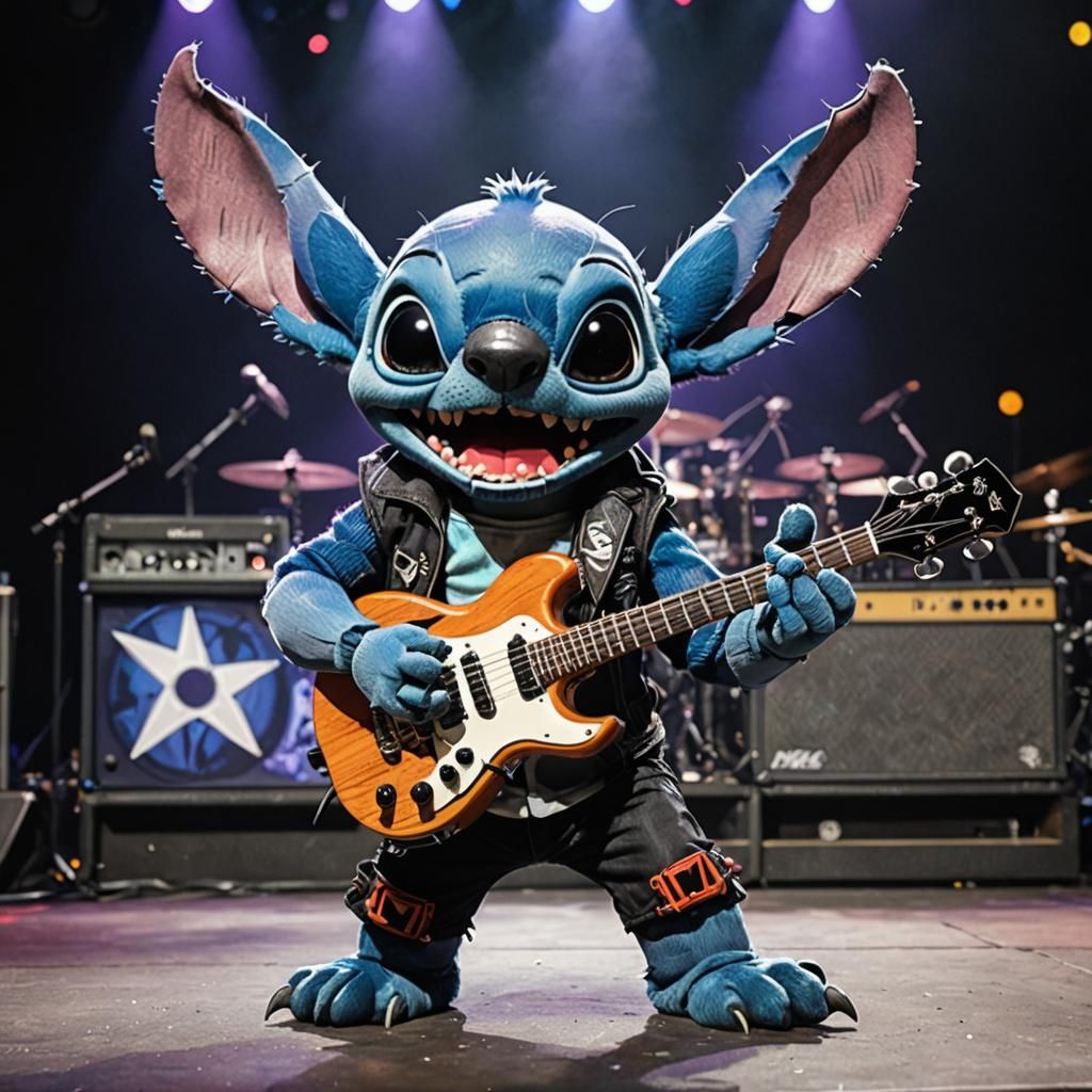 Stitch Rocks Out in Concert with Kiss
