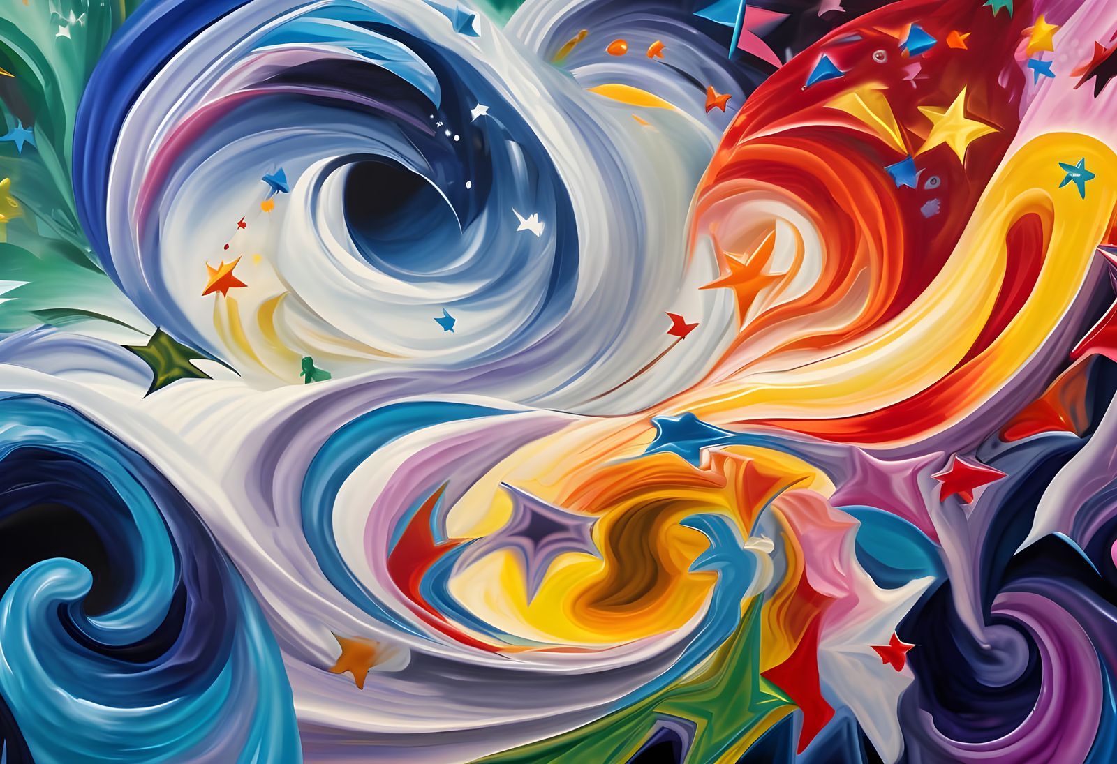 Vortex Maelstroms of Paint and Plasma with Stars