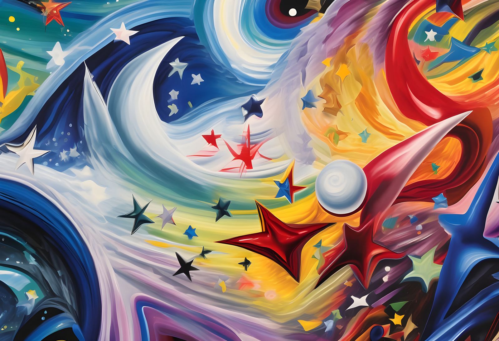 Vortex Maelstroms of Paint and Plasma with Pointy Stars