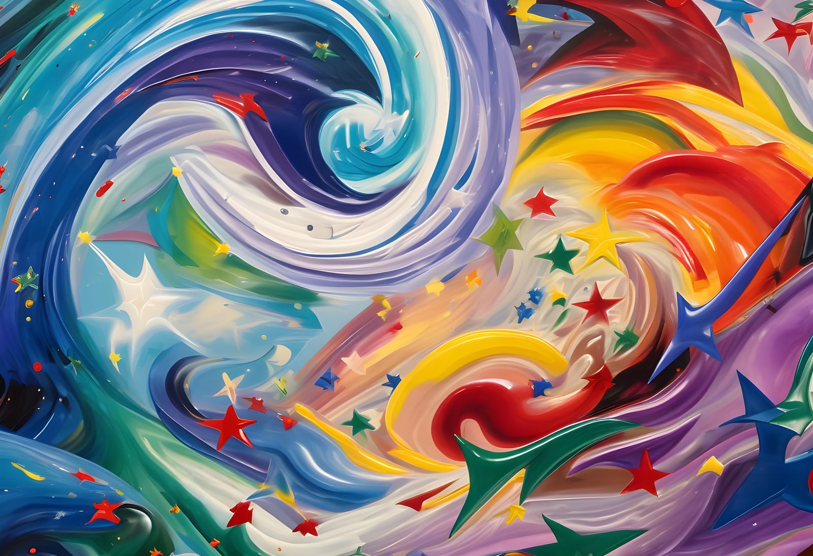 Vortex Maelstroms of Paint and Plasma with Stars