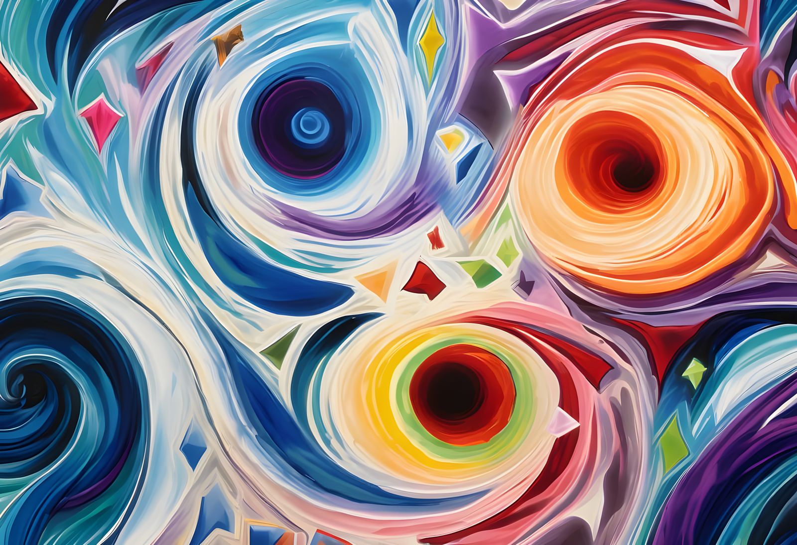 Vivid 3D Paint Maelstroms with Starry Vortexes