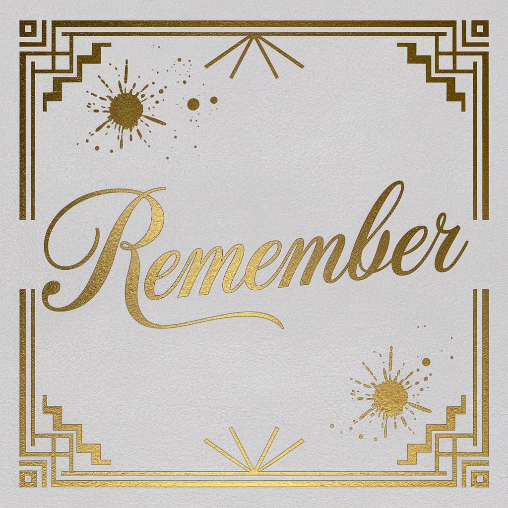 Elegant Gold and Silver Cursive Letters on Linen Background