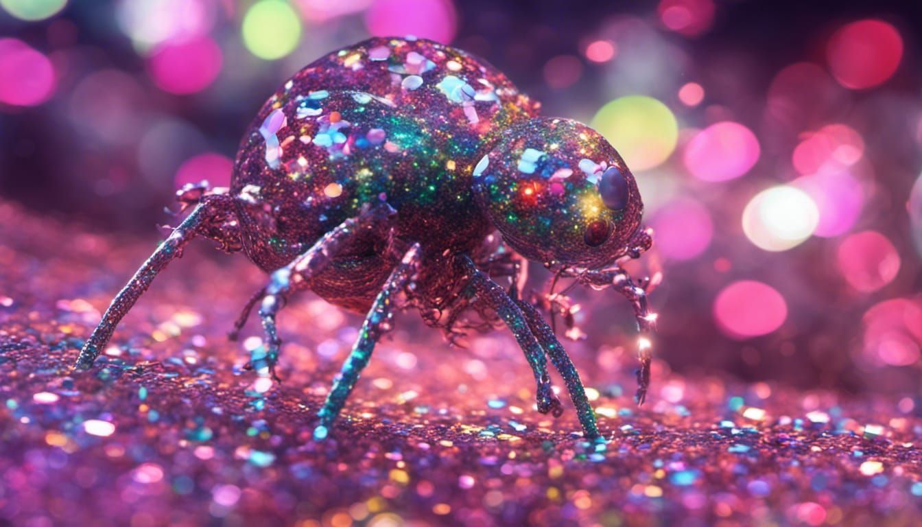 Glitter Parasite Infestation on Club Girl's Outfit