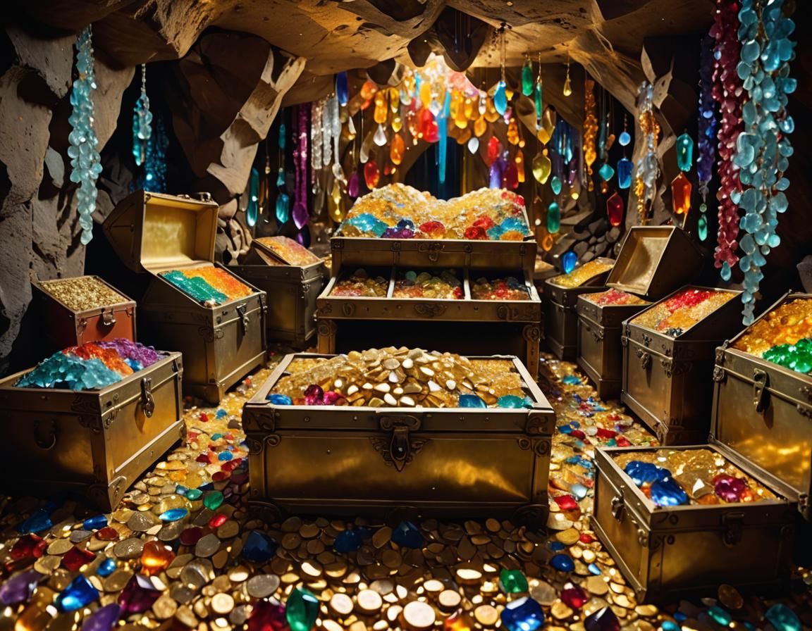 Surreal Treasure Hoard in a Cave of Ancient Riches