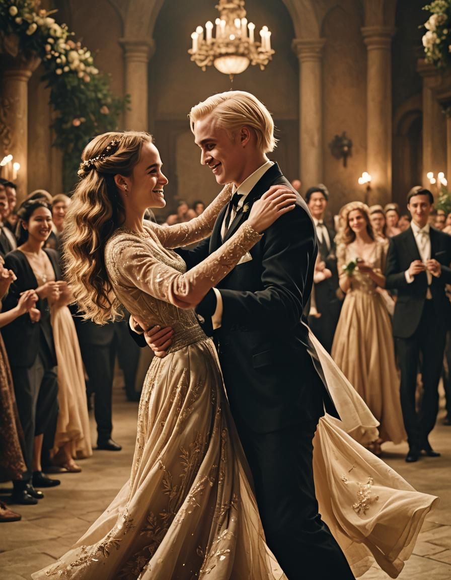 Draco and Hermione's Wedding: A Cinematic Film Still