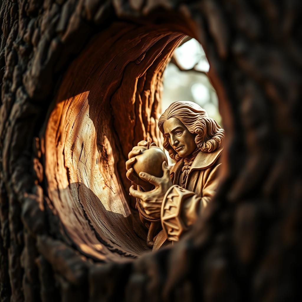 Newton's Apple: Wood Carving with 3D Shading