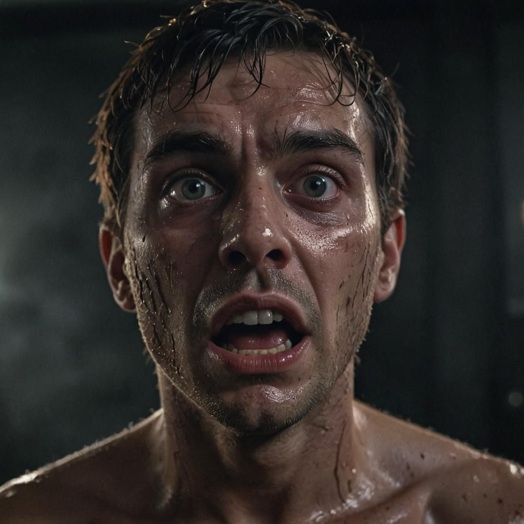 Surprised Expression Macro in Hyper-Realistic Style