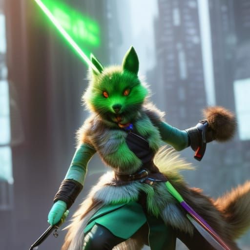 Green Rabbit Assassin Concept Art