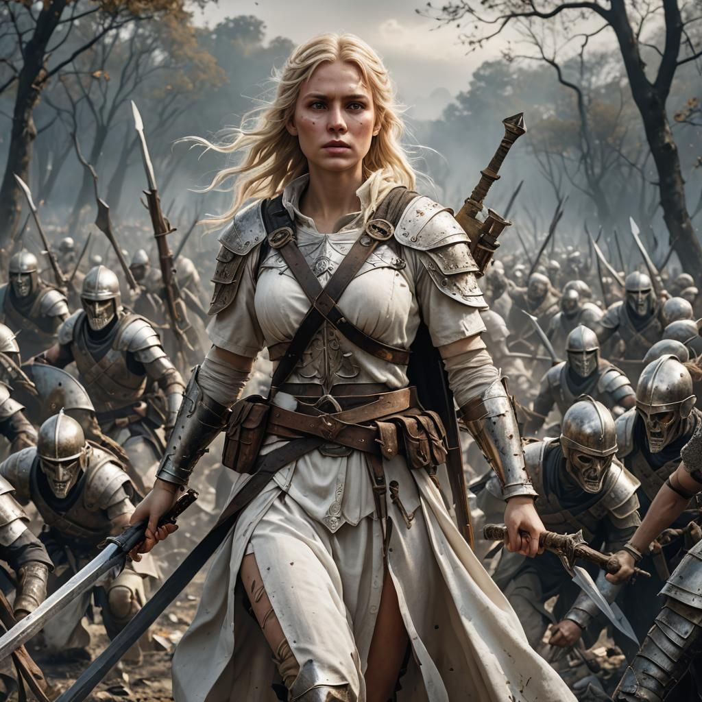 Valkyrie Carrying Warriors: Detailed Fantasy Art