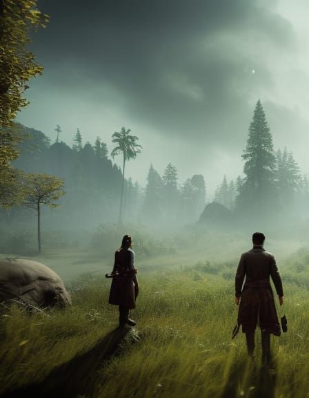 Epic 3D Game Cinematic of Misty Forest