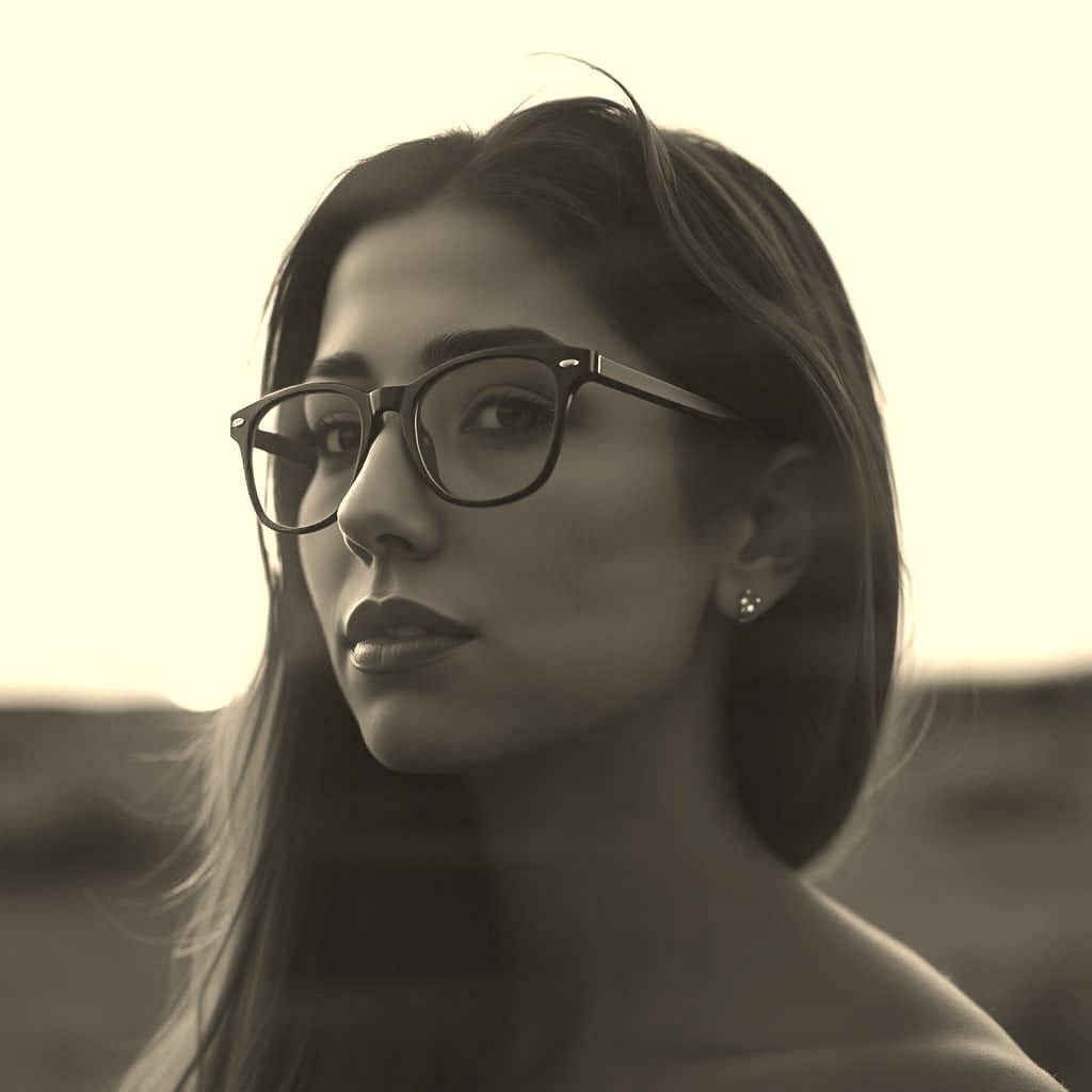 Double Exposure Portrait in Sunset Hues