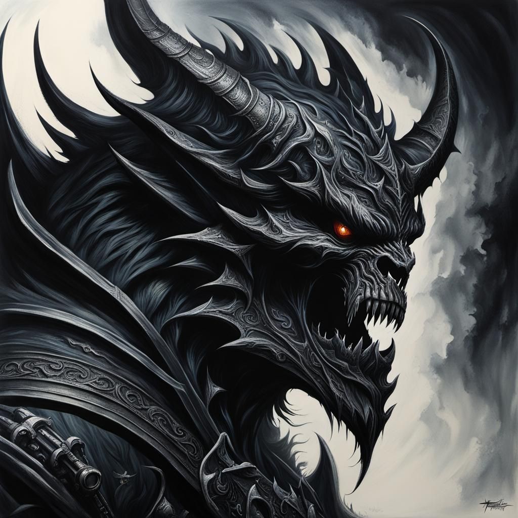 Nightmarish Monster in Uraniumpunk Style