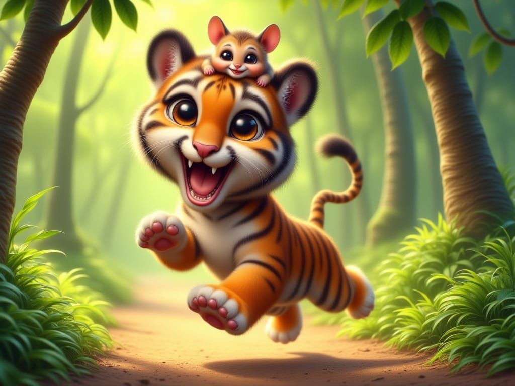 Joyful Jungle Adventure with Tiger and Mouse