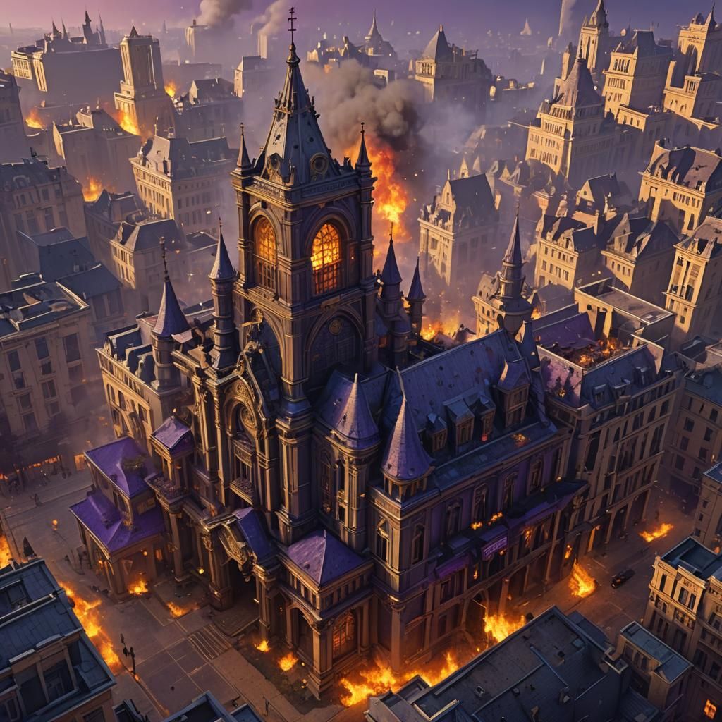 Dark Fantasy: Love Amidst Destruction, Hyperdetailed Art